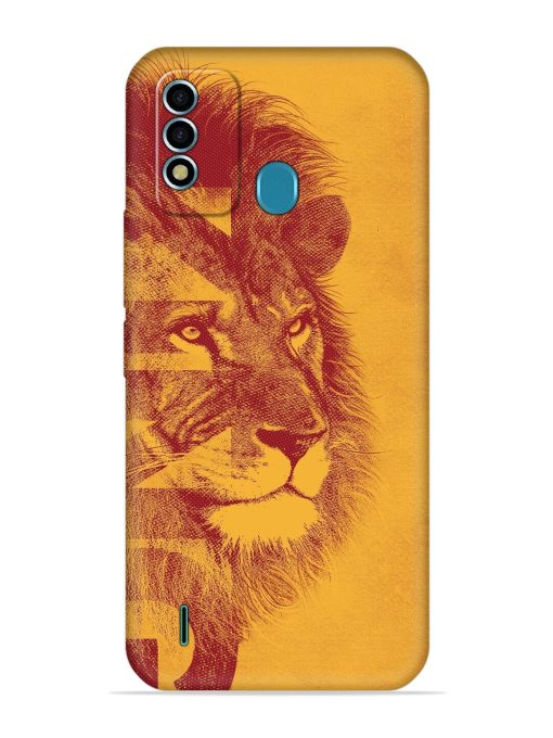 Gold Lion Crown Art Embossed Soft Silicone Case for Itel Vision 2S