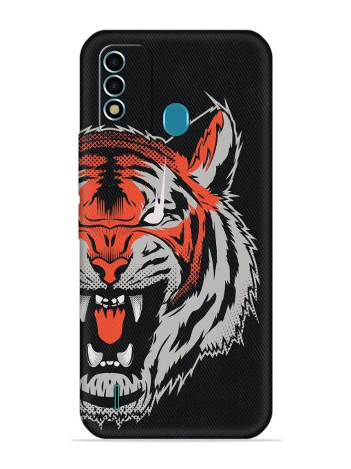 Tiger Aggression Embossed Soft Silicone Case for Itel Vision 2S