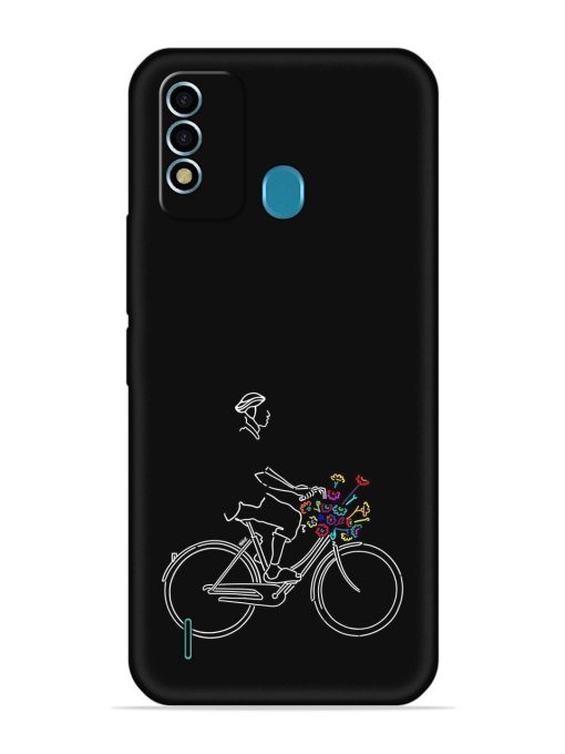 Minimalist Cycle Art Embossed Soft Silicone Case for Itel Vision 2S Zapvi