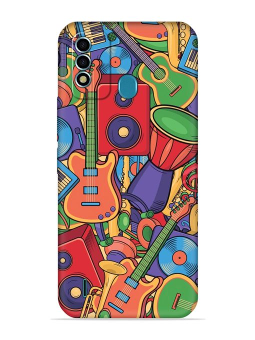 Colorful Music Art Embossed Soft Silicone Case for Itel Vision 2S Zapvi