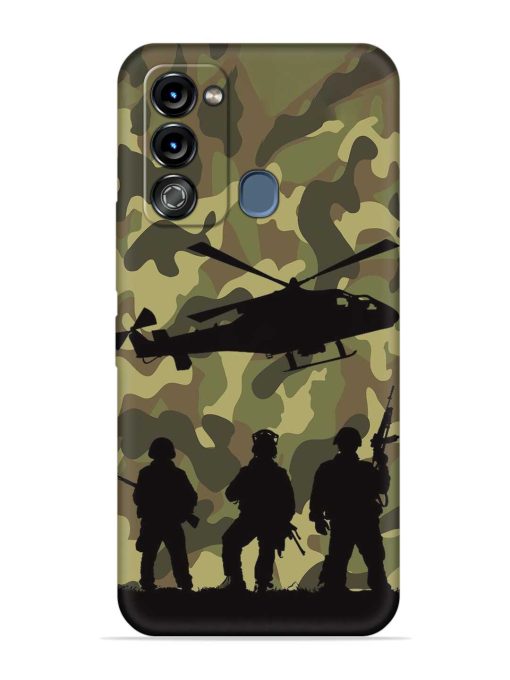 Army Heros Embossed Soft Silicone Case for Itel Vision 3 Zapvi