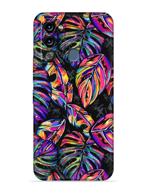 Tropical Seamless Vector Embossed Soft Silicone Case for Itel Vision 3 Zapvi