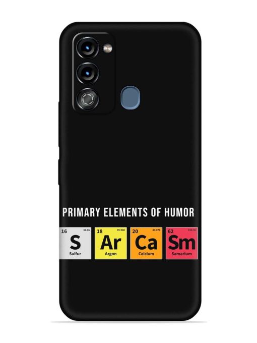 Primary Elements Humor Embossed Soft Silicone Case for Itel Vision 3 Zapvi