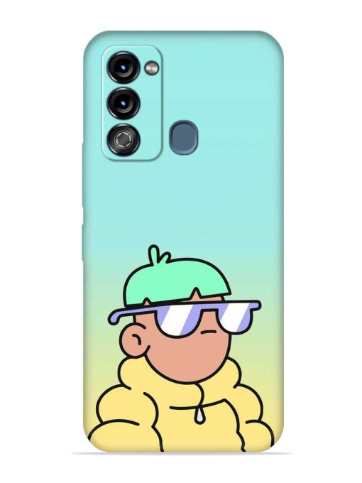 Doodles Cool Character Embossed Soft Silicone Case for Itel Vision 3 Zapvi