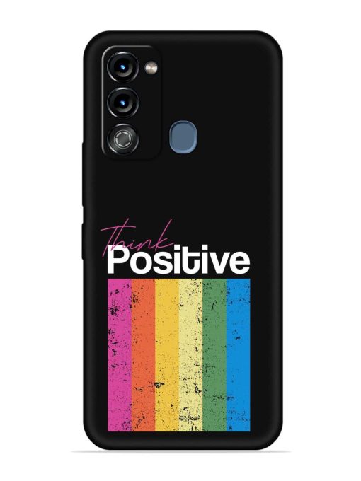 Think Positive Typography Embossed Soft Silicone Case for Itel Vision 3 Zapvi