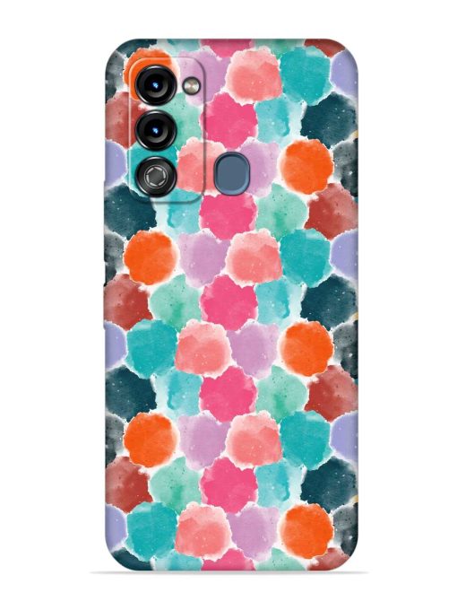 Colorful Seamless Pattern Embossed Soft Silicone Case for Itel Vision 3 Zapvi