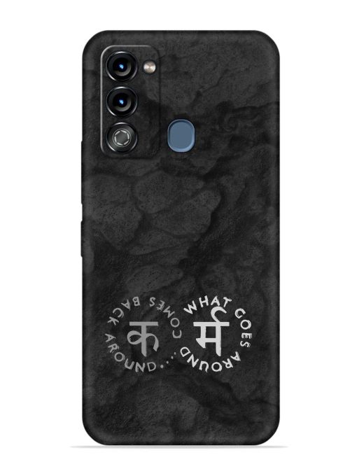 Karma Hindi Word Embossed Soft Silicone Case for Itel Vision 3 Zapvi