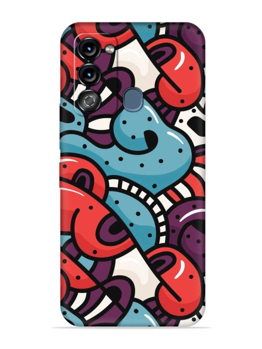 Seamless Backdrop Colorful Embossed Soft Silicone Case for Itel Vision 3 Zapvi