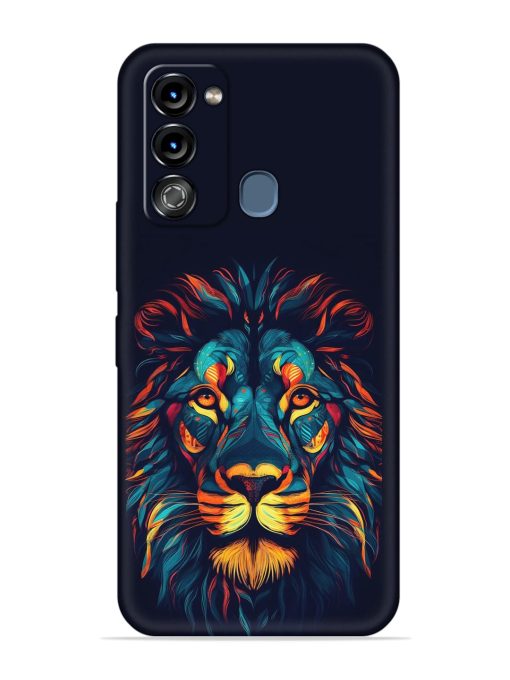 Colorful Lion Embossed Soft Silicone Case for Itel Vision 3 Zapvi