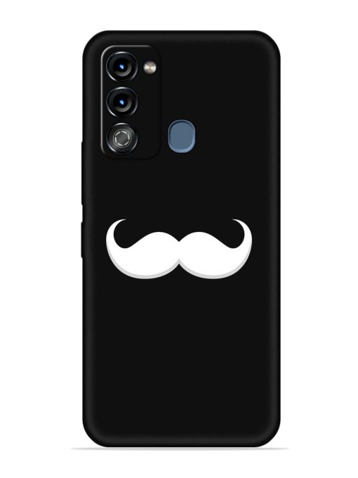 Mustache Vector Embossed Soft Silicone Case for Itel Vision 3 Zapvi