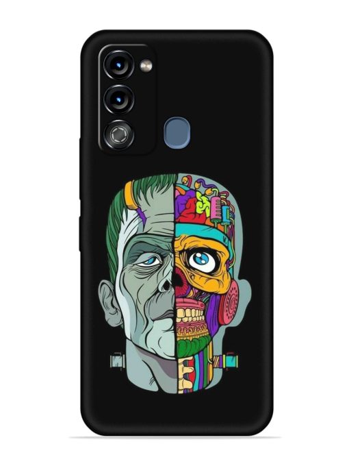 Men Vs Skull Embossed Soft Silicone Case for Itel Vision 3 Zapvi