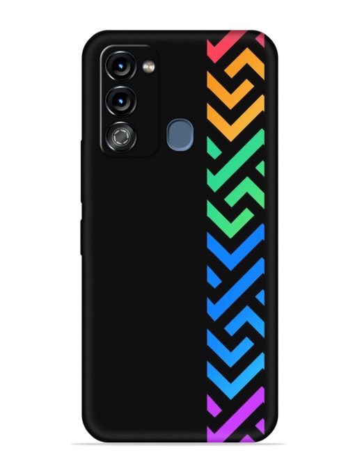 Colorshape Stripes Embossed Soft Silicone Case for Itel Vision 3