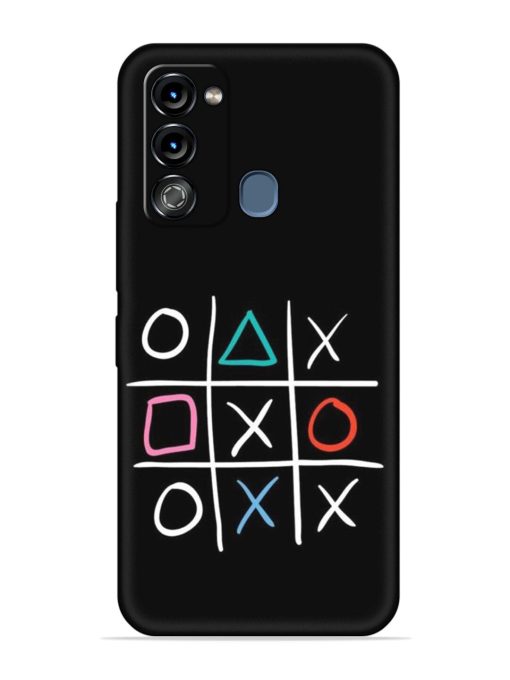 Super Neon Tic-Tac-Toe Embossed Soft Silicone Case for Itel Vision 3