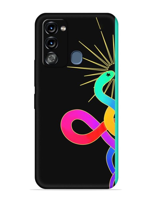 Art Geometric Abstraction Embossed Soft Silicone Case for Itel Vision 3 Zapvi