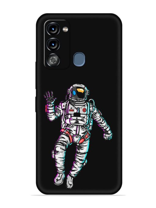 Spaceman Embossed Soft Silicone Case for Itel Vision 3 Zapvi