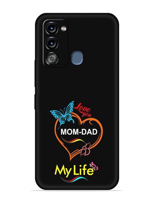 Love You Mom Dad Embossed Soft Silicone Case for Itel Vision 3 Zapvi