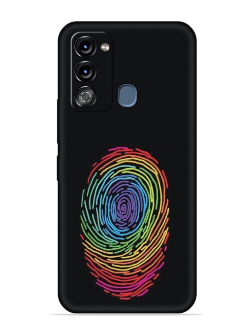 Fingerprint Of Thumb Art Embossed Soft Silicone Case for Itel Vision 3 Turbo Zapvi