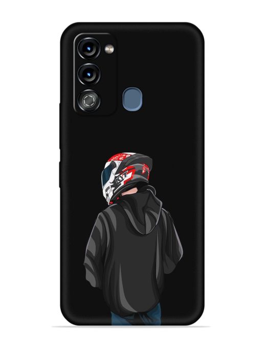 Motorcycle Rider Embossed Soft Silicone Case for Itel Vision 3 Turbo Zapvi