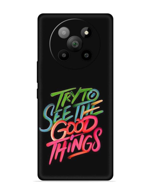 Try To See The Good Things Embossed Soft Silicone Case for Lava Agni 2 (5G) Zapvi