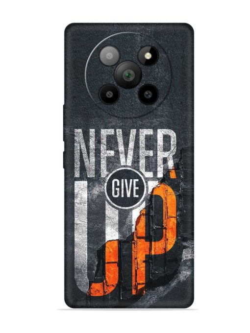 Never Give Up Embossed Soft Silicone Case for Lava Agni 2 (5G) Zapvi