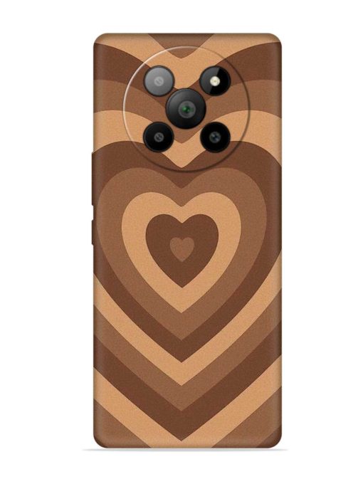 Brown Heart Embossed Soft Silicone Case for Lava Agni 2 (5G) Zapvi