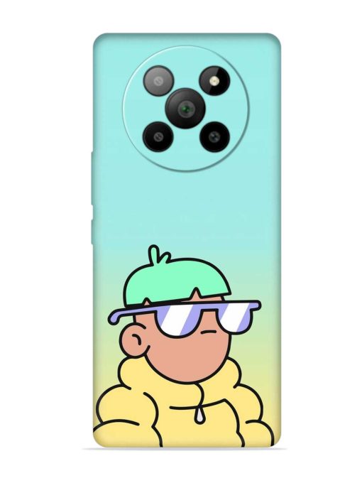 Doodles Cool Character Embossed Soft Silicone Case for Lava Agni 2 (5G) Zapvi