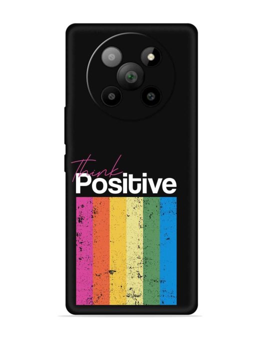 Think Positive Typography Embossed Soft Silicone Case for Lava Agni 2 (5G) Zapvi