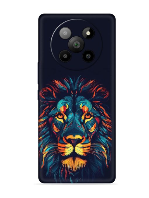 Colorful Lion Embossed Soft Silicone Case for Lava Agni 2 (5G)