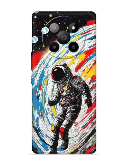 Astronaut Art Embossed Soft Silicone Case for Lava Agni 2 (5G) Zapvi