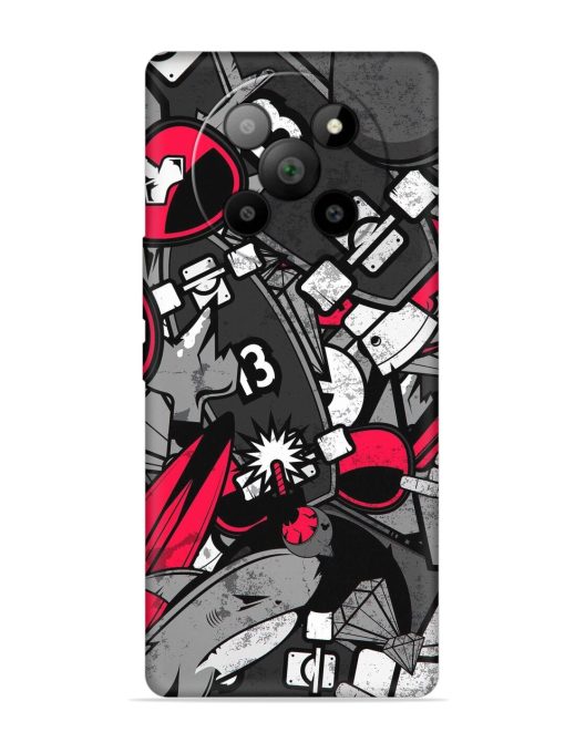 Fictional Doodle Embossed Soft Silicone Case for Lava Agni 2 (5G) Zapvi