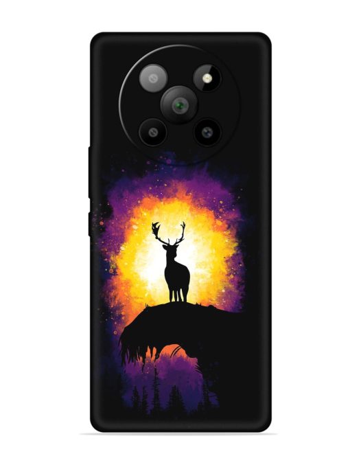 Elk Animal Art Embossed Soft Silicone Case for Lava Agni 2 (5G) Zapvi