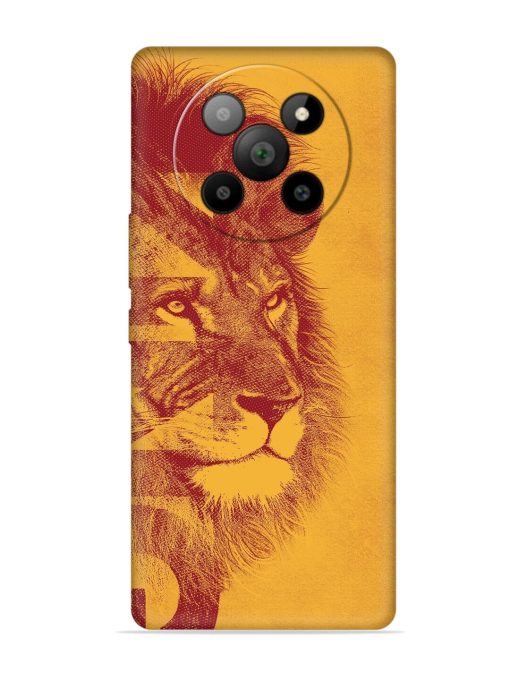 Gold Lion Crown Art Embossed Soft Silicone Case for Lava Agni 2 (5G) Zapvi