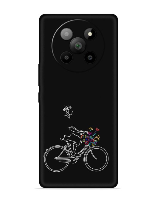 Minimalist Cycle Art Embossed Soft Silicone Case for Lava Agni 2 (5G) Zapvi