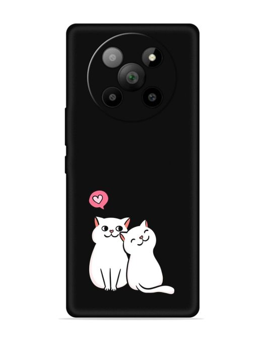 Cute Loving Cats Embossed Soft Silicone Case for Lava Agni 2 (5G) Zapvi