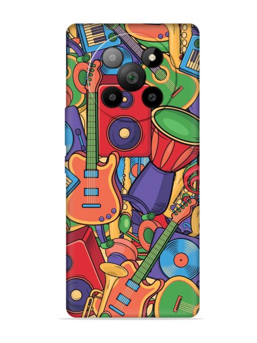 Colorful Music Art Embossed Soft Silicone Case for Lava Agni 2 (5G)