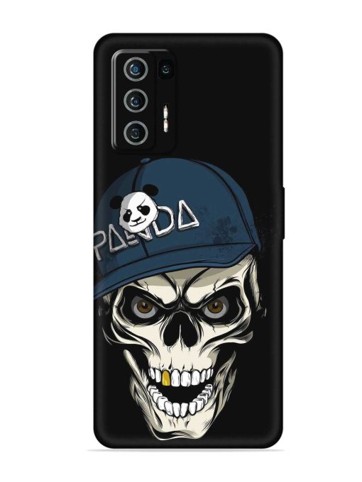 Panda Skull Embossed Soft Silicone Case for Lava Agni (5G) Zapvi