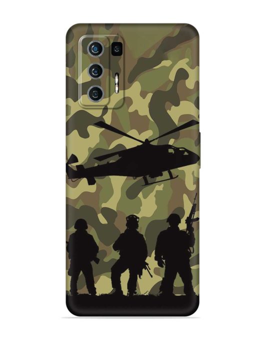 Army Heros Embossed Soft Silicone Case for Lava Agni (5G) Zapvi