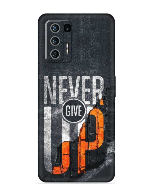 Never Give Up Embossed Soft Silicone Case for Lava Agni (5G) Zapvi