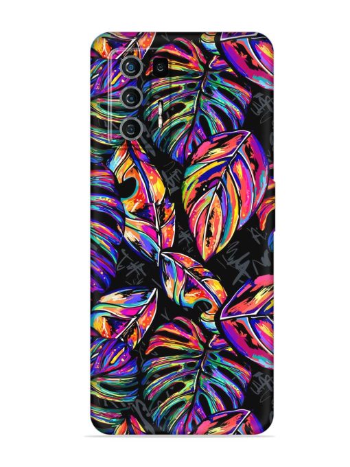 Tropical Seamless Vector Embossed Soft Silicone Case for Lava Agni (5G) Zapvi