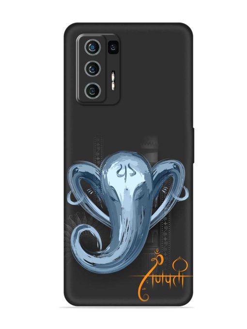 Illustration Lord Ganpati Embossed Soft Silicone Case for Lava Agni (5G)