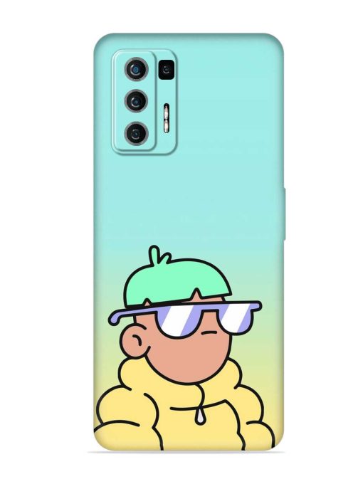 Doodles Cool Character Embossed Soft Silicone Case for Lava Agni (5G) Zapvi