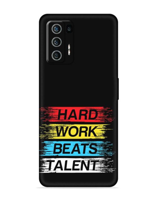 Hard Work Beats Embossed Soft Silicone Case for Lava Agni (5G)