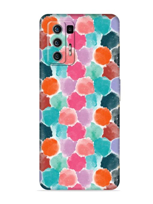 Colorful Seamless Pattern Embossed Soft Silicone Case for Lava Agni (5G) Zapvi