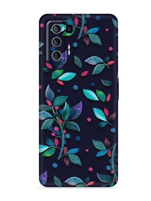 Decorative Watercolor Flower Embossed Soft Silicone Case for Lava Agni (5G) Zapvi