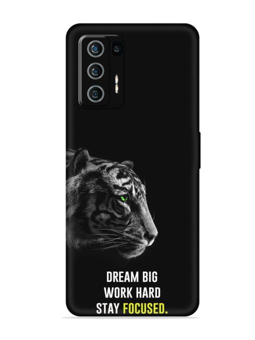 Dream Big Work Hard Embossed Soft Silicone Case for Lava Agni (5G) Zapvi