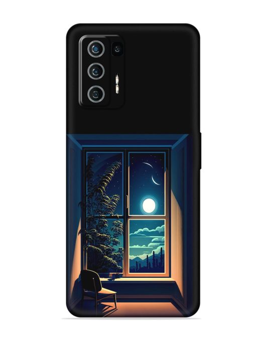 Night View At Window Embossed Soft Silicone Case for Lava Agni (5G) Zapvi