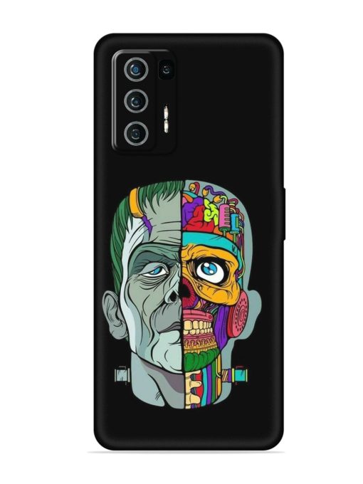 Men Vs Skull Embossed Soft Silicone Case for Lava Agni (5G)