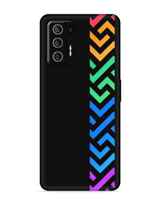 Colorshape Stripes Embossed Soft Silicone Case for Lava Agni (5G)