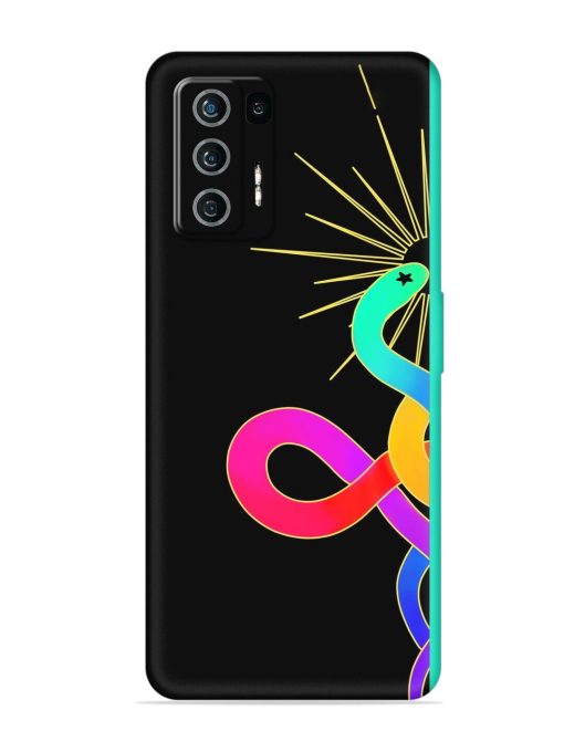 Art Geometric Abstraction Embossed Soft Silicone Case for Lava Agni (5G) Zapvi