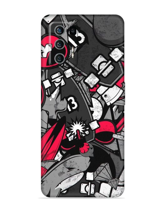 Fictional Doodle Embossed Soft Silicone Case for Lava Agni (5G) Zapvi